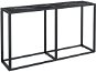 SHUMEE čierny mramor 140 × 35 × 75,5 cm tvrdené sklo - Konzolový stolík