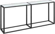 SHUMEE bílý mramor 180 × 35 × 75,5 cm tvrzené sklo - Konzolový stolek