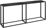 SHUMEE čierny mramor 180 × 35 × 75,5 cm tvrdené sklo - Konzolový stolík