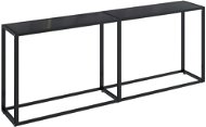 SHUMEE čierny 200 × 35 × 75,5 cm tvrdené sklo - Konzolový stolík