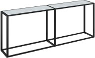 SHUMEE bílý mramor 200 × 35 × 75,5 cm tvrzené sklo - Konzolový stolek
