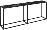 SHUMEE čierny mramor 200 × 35 × 75,5 cm tvrdené sklo - Konzolový stolík