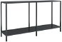 SHUMEE 2 černý 140 × 35 × 75,5 cm tvrzené sklo - Konzolový stolek