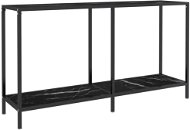 SHUMEE 3 čierny 140 × 35 × 75,5 cm tvrdené sklo - Konzolový stolík