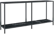 SHUMEE 3 čierny 160 × 35 × 75,5 cm tvrdené sklo - Konzolový stolík