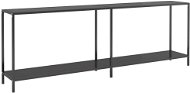 Konzolový stolek SHUMEE 2 černý 220 × 35 × 75,5 cm tvrzené sklo  - Konzolový stolek