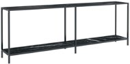 SHUMEE 3 černý 220 × 35 × 75,5 cm tvrzené sklo  - Konzolový stolek