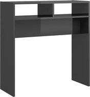 SHUMEE šedý vysoký lesk 78 × 30 × 80 cm dřevotříska - Console Table