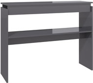 SHUMEE šedý vysoký lesk 102 × 30 × 80 cm dřevotříska - Console Table