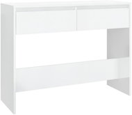 SHUMEE bílý vysoký lesk 100 × 35 × 76,5 cm dřevotříska - Console Table