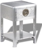 SHUMEE letecký hliníkový vintage s 1 zásuvkou - Side Table