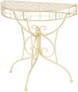 SHUMEE vintage polkruhový kovový 72 × 36 × 74 cm zlatý - Odkladací stolík