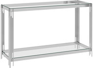 SHUMEE stříbrný 120 × 40 × 78 cm nerezová ocel a sklo - Side Table