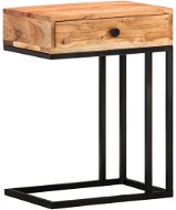 SHUMEE v tvare U 45 × 30 × 61 cm masívne akáciové drevo - Odkladací stolík