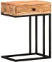 SHUMEE v tvare U 45 × 30 × 61 cm masívne akáciové drevo - Odkladací stolík