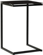 Odkládací stolek SHUMEE černý 40 × 40 × 60 cm tvrzené sklo - Odkládací stolek