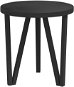 SHUMEE čajový černý O 35 cm MDF - Odkládací stolek