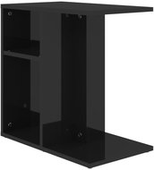 SHUMEE černý s vysokým leskem 50 × 30 × 50 cm, dřevotříska - Side Table