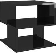SHUMEE černý s vysokým leskem 40 × 40 × 40 cm, dřevotříska - Side Table