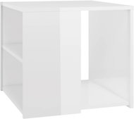 SHUMEE bílý s vysokým leskem 50 × 50 × 45 cm, dřevotříska - Side Table