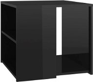 SHUMEE čierny s vysokým leskom 50 × 50 × 45 cm, drevotrieska - Odkladací stolík