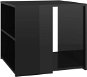 SHUMEE černý s vysokým leskem 50 × 50 × 45 cm, dřevotříska - Odkládací stolek
