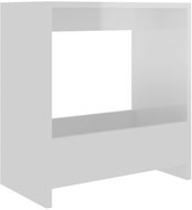 SHUMEE bílý s vysokým leskem 50 × 26 × 50 cm, dřevotříska - Side Table
