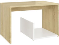 SHUMEE bílý a dub sonoma 59 × 36 × 38 cm, dřevotříska - Side Table