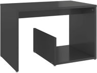 SHUMEE šedý s vysokým leskem 59 × 36 × 38 cm, dřevotříska - Side Table