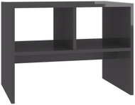 SHUMEE šedý s vysokým leskem 60 × 40 × 45 cm, dřevotříska - Side Table