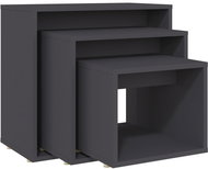 SHUMEE hnízdový 3 ks šedý, dřevotříska - Side Table