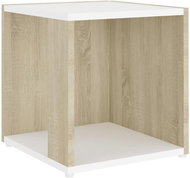 SHUMEE bílý a dub sonoma 33 × 33 × 34,5 cm, dřevotříska - Side Table