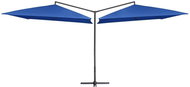 Double Parasol with Steel Rod 250 x 250cm Cyan - Sun Umbrella