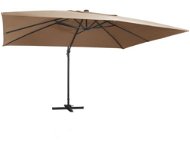 LED Console Parasol and Aluminium Rod 400x300cm Taupe - Sun Umbrella