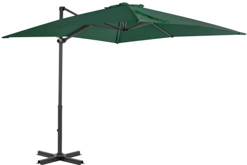 Cantilever Parasol with Aluminium Rod 250 x 250cm Green - Sun Umbrella - Main image