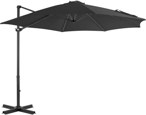 Cantilever Parasol with Aluminium Rod 300cm Anthracite - Sun Umbrella - Main image