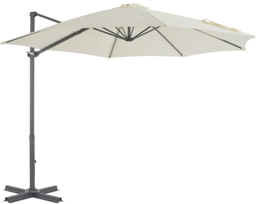 Cantilever Parasol with Aluminium Rod 300cm Sand - Sun Umbrella - Main image
