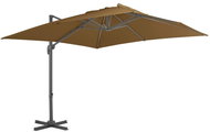 Cantilever Parasol with Aluminium Rod 300 x 300cm Taupe Colour - Sun Umbrella