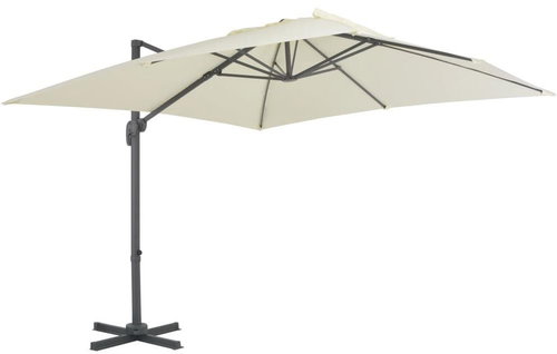 Cantilever Parasol with Aluminium Rod 300 x 300cm Sand - Sun Umbrella - Main image