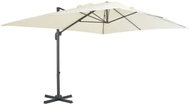 Cantilever Parasol with Aluminium Rod 400 x 300cm Sand - Sun Umbrella