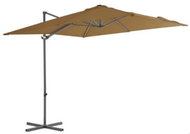 Cantilever Parasol with Steel Rod 250 x 250cm Taupe Colour - Sun Umbrella