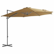 Cantilever Parasol with Steel Rod 300cm Taupe Colour - Sun Umbrella