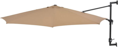 Wall Umbrella with Metal Rod 300cm Colour Taupe - Sun Umbrella - Main image