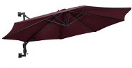 Wall Umbrella with Metal Rod 300cm Burgundy - Sun Umbrella