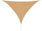 HDPE triangular sun sheet 3,6x3,6x3,6 m beige - Shade Sail