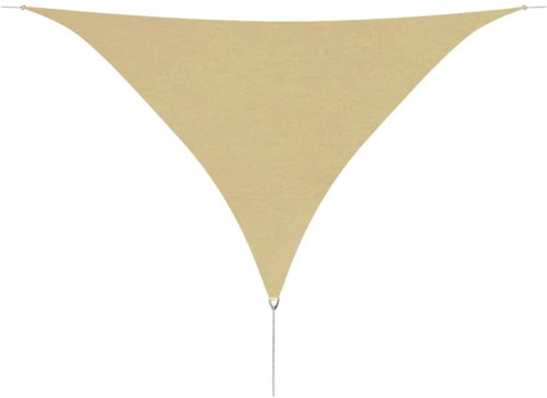 Sun sheet made of oxford fabric triangle 5x5x5m beige - Shade Sail - Main image
