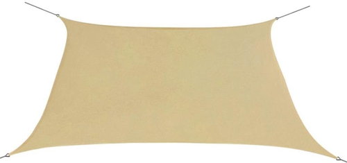 Sun sheet made of oxford fabric square 2x2 m beige - Shade Sail - Main image