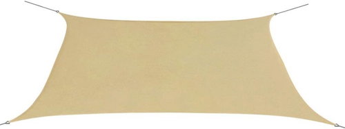 Sun sheet made of oxford fabric rectangular 2x4 m beige - Shade Sail - Main image