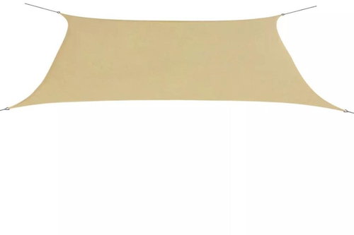 Sun sheet made of oxford cloth 4x6 m rectangular beige - Shade Sail - Main image