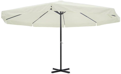 White Aluminium Parasol 500cm - Sun Umbrella - Main image